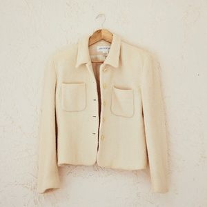 Vintage Cream Wool Jacket